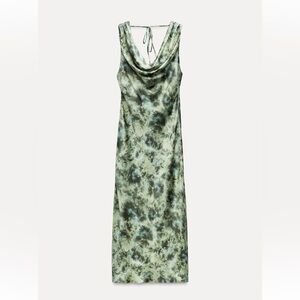 Zara tie dye satin effect dress